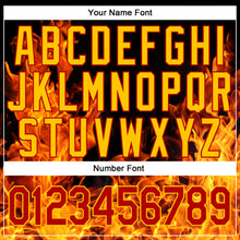 Load image into Gallery viewer, Custom Stitched Black Red-Gold 3D Pattern Design Flame Sports Pullover Sweatshirt Hoodie
