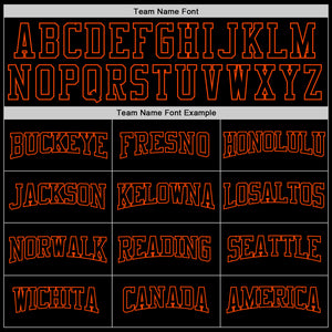 Custom Stitched Black Black-Orange Sports Pullover Sweatshirt Hoodie