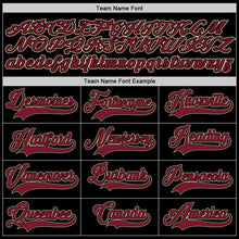 Load image into Gallery viewer, Custom Black Crimson-City Cream Authentic Baseball Jersey
