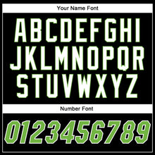 Load image into Gallery viewer, Custom Black Neon Green-White Authentic Baseball Jersey
