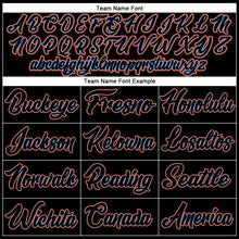 Load image into Gallery viewer, Custom Black Black-Orange Authentic Baseball Jersey
