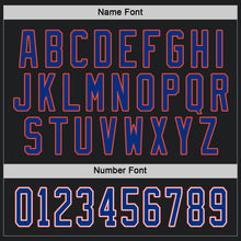 Load image into Gallery viewer, Custom Black Royal-Orange Hockey Jersey
