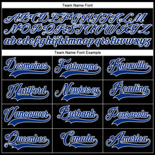 Load image into Gallery viewer, Custom Black Royal-White Authentic Baseball Jersey
