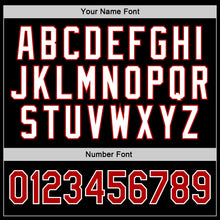 Load image into Gallery viewer, Custom Stitched Black Red-White Sports Pullover Sweatshirt Hoodie
