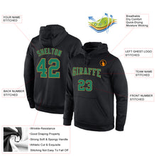 Load image into Gallery viewer, Custom Stitched Black Kelly Green-Old Gold Sports Pullover Sweatshirt Hoodie
