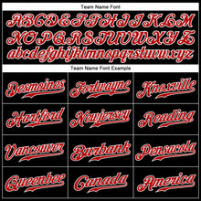 Load image into Gallery viewer, Custom Black Gold-Red Authentic Baseball Jersey
