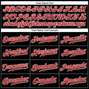 Custom Black Gold-Red Authentic Baseball Jersey