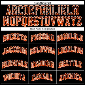 Custom Black Orange-White Authentic Drift Fashion Baseball Jersey