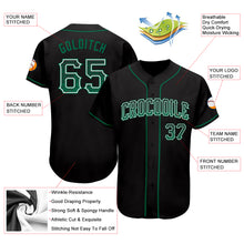 Load image into Gallery viewer, Custom Black Kelly Green-White Authentic Drift Fashion Baseball Jersey
