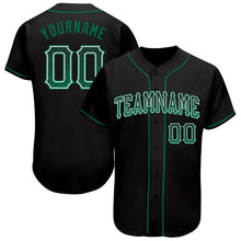 Load image into Gallery viewer, Custom Black Kelly Green-White Authentic Drift Fashion Baseball Jersey
