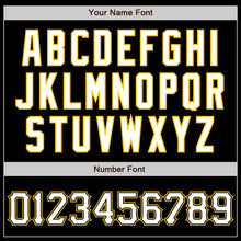 Load image into Gallery viewer, Custom Black White-Gold Authentic Baseball Jersey
