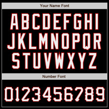 Load image into Gallery viewer, Custom Black White-Red Authentic Baseball Jersey
