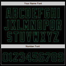 Load image into Gallery viewer, Custom Black Black-Kelly Green Authentic Baseball Jersey
