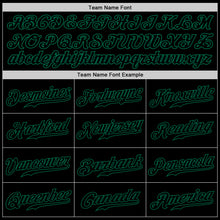 Load image into Gallery viewer, Custom Black Black-Kelly Green Authentic Baseball Jersey
