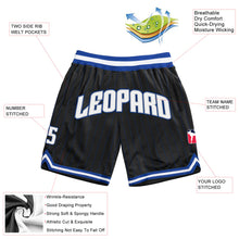 Load image into Gallery viewer, Custom Black Royal Pinstripe White-Gray Authentic Basketball Shorts
