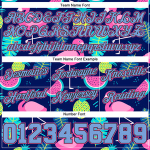 Custom Black Light Blue-Pink 3D Pattern Design Hawaii Flamingo Authentic Basketball Shorts
