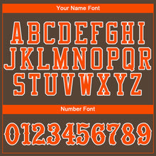 Load image into Gallery viewer, Custom Brown Orange-White Authentic Baseball Jersey
