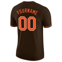 Load image into Gallery viewer, Custom Brown Orange-White Performance T-Shirt
