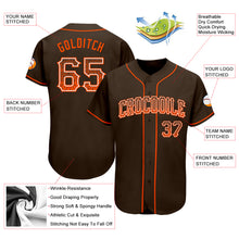 Load image into Gallery viewer, Custom Brown Orange-White Authentic Drift Fashion Baseball Jersey
