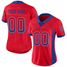 Load image into Gallery viewer, Custom Red Royal-White Mesh Drift Fashion Football Jersey
