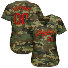 Load image into Gallery viewer, Custom Camo Red-Old Gold Authentic Salute To Service Baseball Jersey
