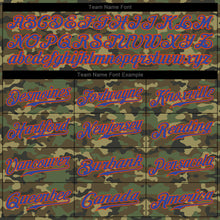 Load image into Gallery viewer, Custom Camo Royal-Orange Authentic Salute To Service Baseball Jersey
