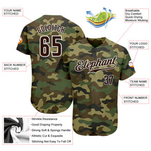 Load image into Gallery viewer, Custom Camo Brown-White Authentic Salute To Service Baseball Jersey
