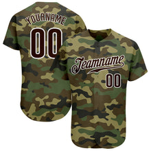 Load image into Gallery viewer, Custom Camo Brown-White Authentic Salute To Service Baseball Jersey

