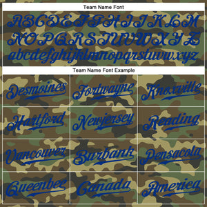 Custom Camo Royal-Red Authentic Salute To Service Baseball Jersey