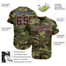 Load image into Gallery viewer, Custom Camo Black-Powder Blue Authentic Salute To Service Baseball Jersey
