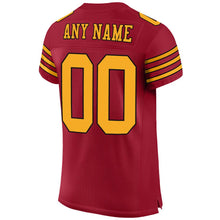 Load image into Gallery viewer, Custom Cardinal Gold-Black Mesh Authentic Football Jersey
