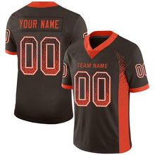 Load image into Gallery viewer, Custom Brown Orange-White Drift Fashion Football Jersey
