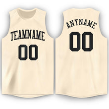 Load image into Gallery viewer, Custom Cream Black Round Neck Basketball Jersey
