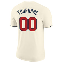 Load image into Gallery viewer, Custom Cream Red-Navy Performance T-Shirt
