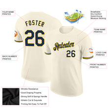 Load image into Gallery viewer, Custom Cream Navy-Gold Performance T-Shirt

