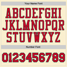 Load image into Gallery viewer, Custom Cream Red-Hunter Green Authentic Throwback Basketball Jersey

