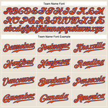 Load image into Gallery viewer, Custom Cream Orange-Royal Authentic Baseball Jersey
