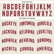 Load image into Gallery viewer, Custom Cream Crimson Authentic Baseball Jersey
