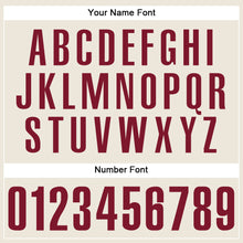 Load image into Gallery viewer, Custom Cream Crimson Authentic Baseball Jersey
