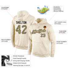Load image into Gallery viewer, Custom Stitched Cream Camo-Black Sports Pullover Sweatshirt Hoodie
