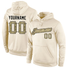 Load image into Gallery viewer, Custom Stitched Cream Camo-Black Sports Pullover Sweatshirt Hoodie
