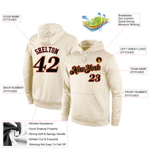 Load image into Gallery viewer, Custom Stitched Cream Black-Old Gold Sports Pullover Sweatshirt Hoodie
