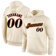 Load image into Gallery viewer, Custom Stitched Cream Black-Old Gold Sports Pullover Sweatshirt Hoodie

