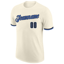 Load image into Gallery viewer, Custom Cream Blue-Black Performance T-Shirt
