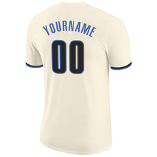 Load image into Gallery viewer, Custom Cream Blue-Black Performance T-Shirt
