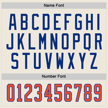 Load image into Gallery viewer, Custom Cream Orange-Royal Hockey Jersey
