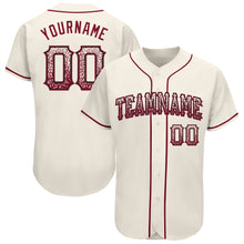 Load image into Gallery viewer, Custom Cream Crimson-Black Authentic Drift Fashion Baseball Jersey

