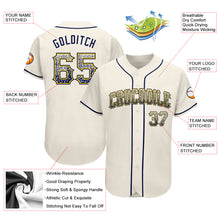Load image into Gallery viewer, Custom Cream Navy-Gold Authentic Drift Fashion Baseball Jersey
