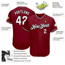 Load image into Gallery viewer, Custom Crimson White-Black Authentic Baseball Jersey

