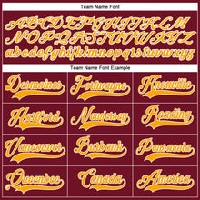 Load image into Gallery viewer, Custom Crimson White-Gold Authentic Baseball Jersey
